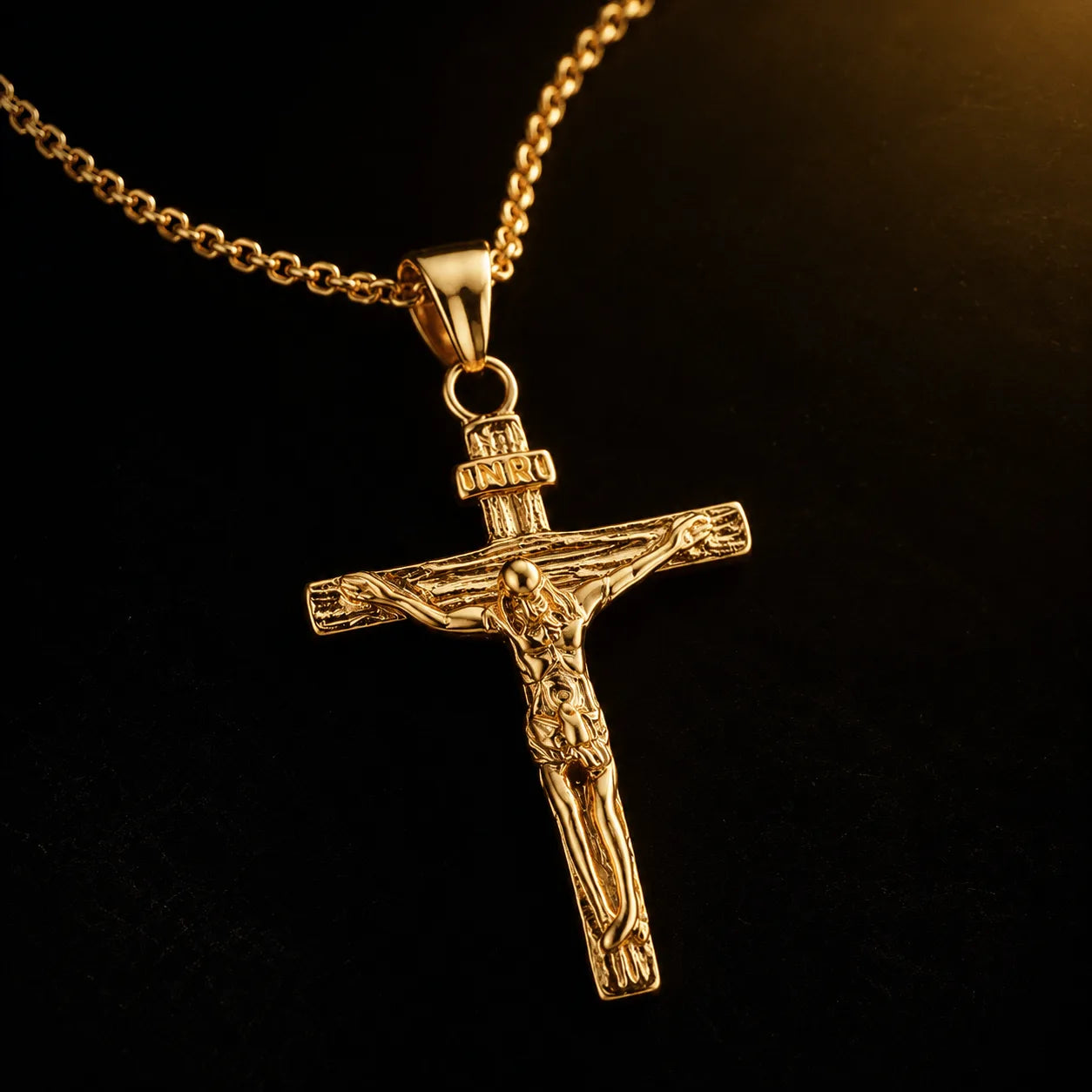 Byzantine Crucifix Pendant — detailed close-up