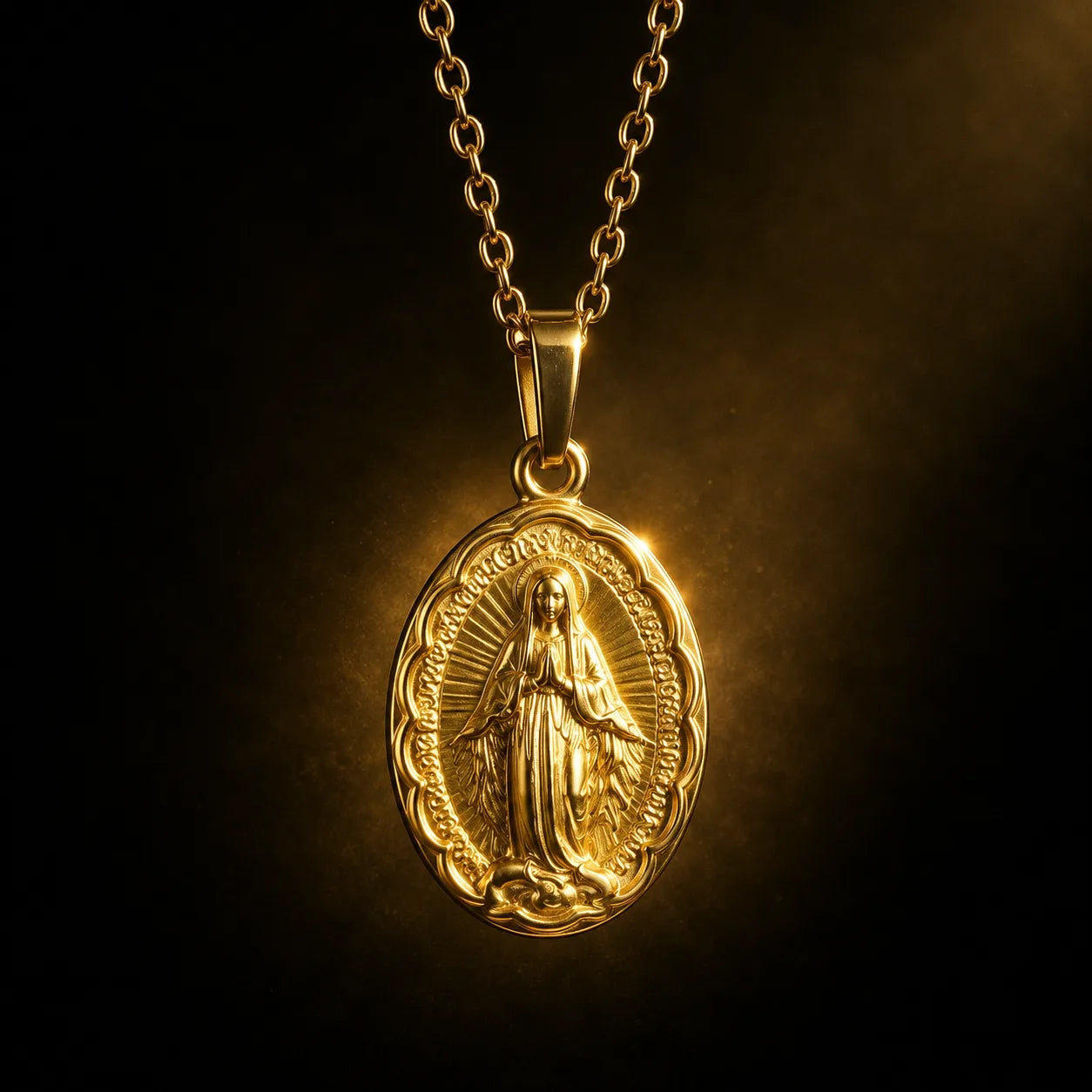 Virgin Mary Pendant — detailed close-up