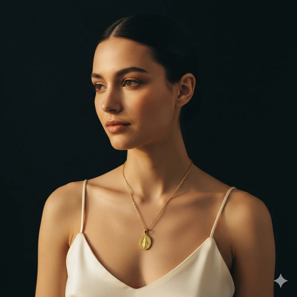 Virgin Mary Pendant lifestyle